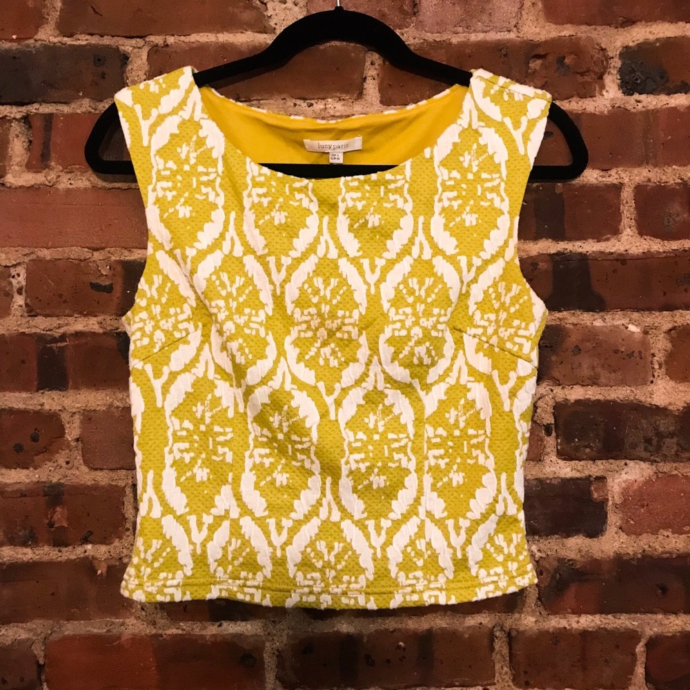 SALE! Yellow textured crop top